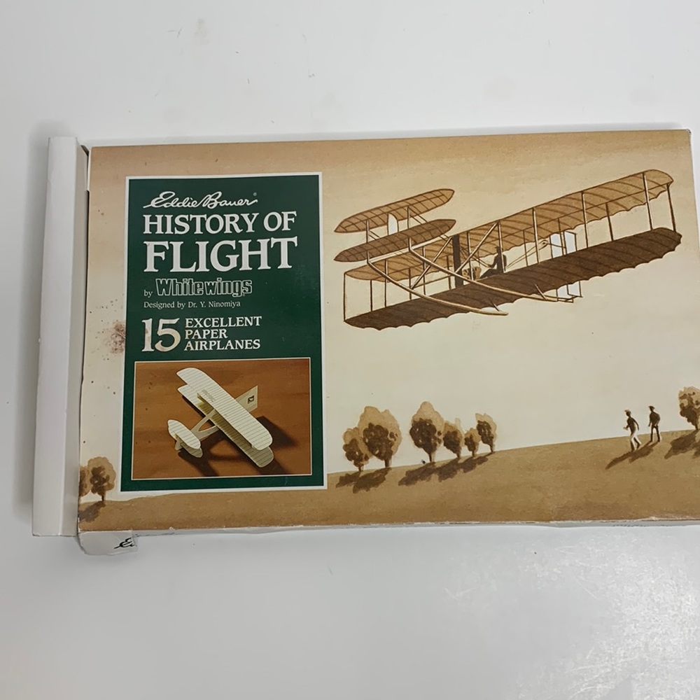 Eddie Bauer| History of Flight Whitewings Excellent Paper Airplanes Vintage Box